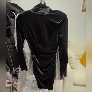 Wild Fable Black Velvet Long Sleeve Dress